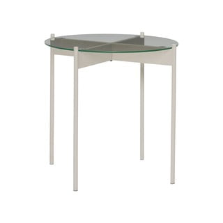 Tavolino rotondo con piano in vetro ø 45 cm Beam - Hübsch