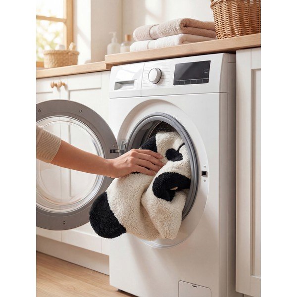Tappeto per bambini nero/color crema in cotone lavabile/tessuto a mano 103x120 cm Snuggle Patsy – Hanse Home-image-4