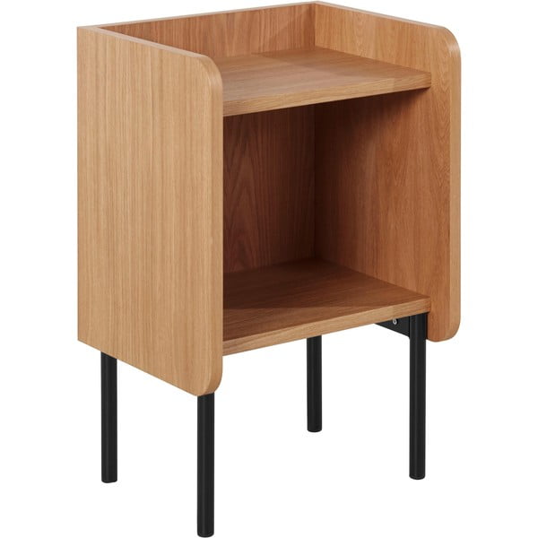 Comodino colore naturale in rovere con ripiani Wrap - Bonami Selection-image-3