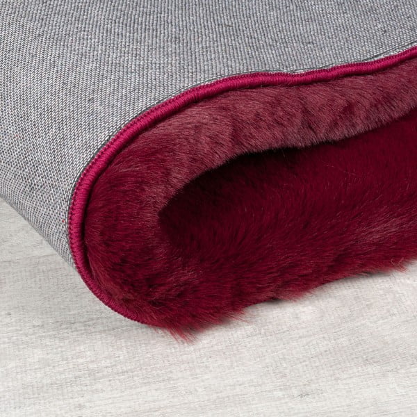 Tappeto in pelliccia sintetica bordeaux 160x230 cm Ivy Luxury Fur - Flair Rugs-image-3