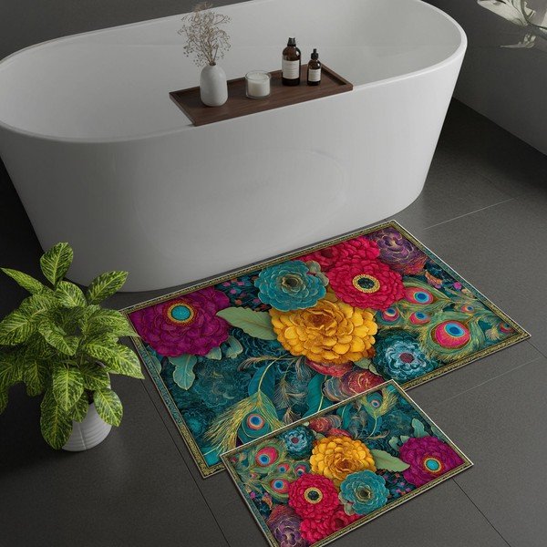 Set di tappetini per il bagno 2 pz 60x100 cm – Foutastic-image-3