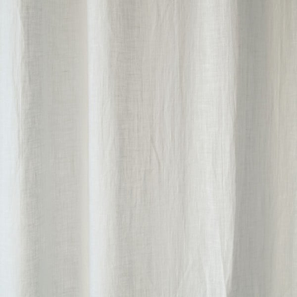 Tenda leggera in lino bianco con tunnel Daytime, 250 x 130 cm White - Linen Tales-image-1