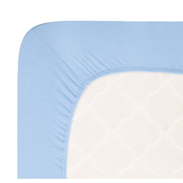 Lenzuolo blu in jersey elasticizzato 140x200 cm Boxspring - Andrea Simone-image-1