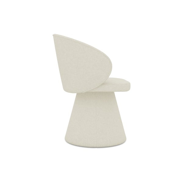 Sedia da pranzo color crema in imbottito Uala – Makamii-image-2