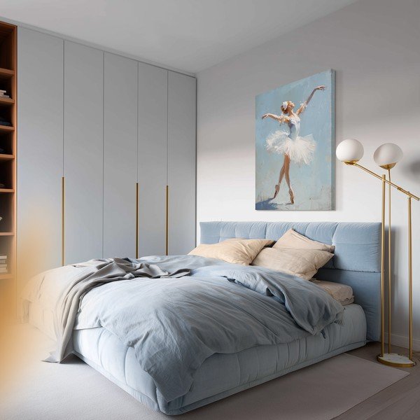 Quadro con elementi dipinti a mano 70x100 cm Grace – Styler-image-1