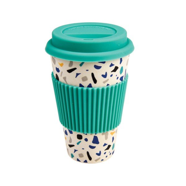 Cestovní bambusový hrnek Rex London Terrazzo, 400 ml