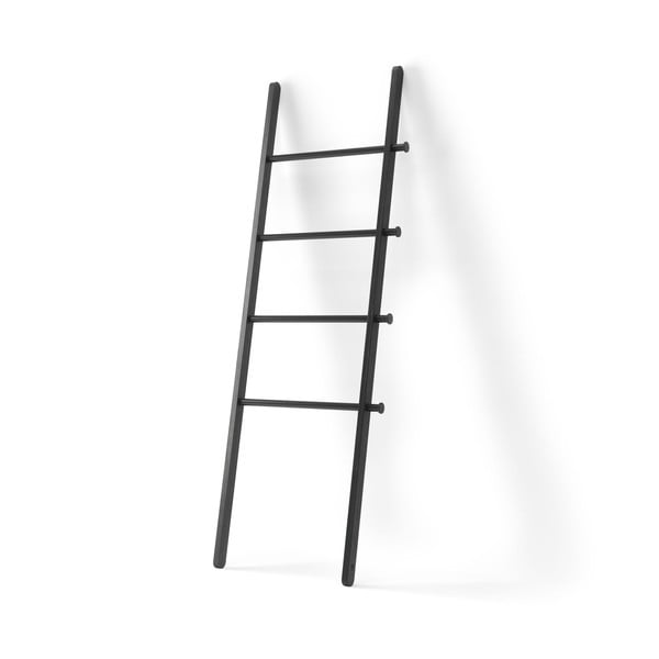 Scala decorativa nera in legno di pioppo Leana - Umbra-image-3