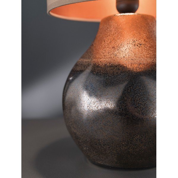 Lampada da tavolo marrone Bollo - Fischer & Honsel-image-1