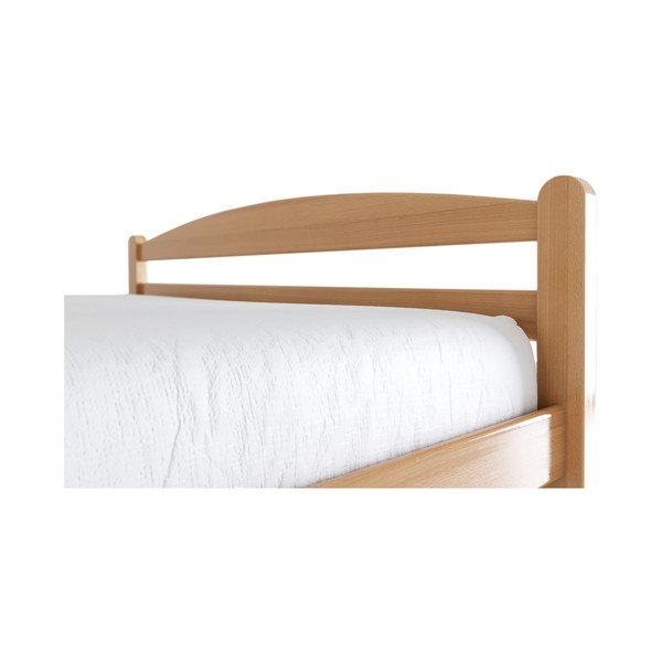 Letto matrimoniale di colore naturale in faggio massiccio con rete inclusa 180x200 cm Bellariva – B.E.S.-image-4