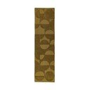 Passatoia verde scuro in lana tessuta a mano 60x230 cm Gigi – Flair Rugs