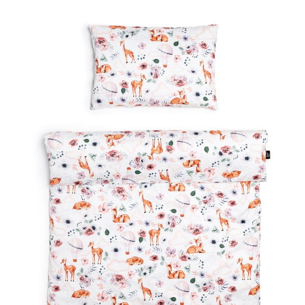 Biancheria da letto per culla in cotone 135x100 cm Nature - ESECO-image-1