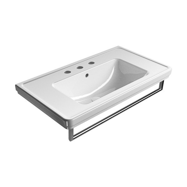 Lavabo bianco in ceramica 90x50 cm Classic – Sapho-image-2