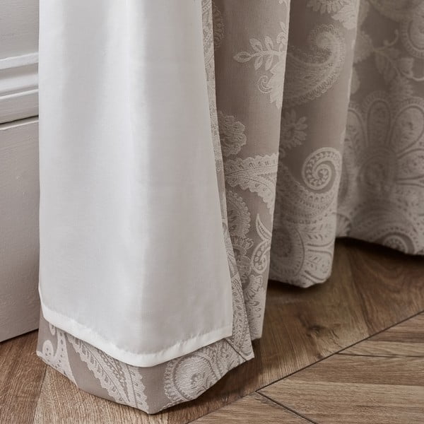 Tende in set beige in jacquard 2 pz 168x229 cm Opulent Jacquard – Catherine Lansfield-image-2