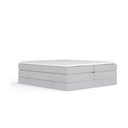 Letto boxspring grigio chiaro con contenitore/senza testiera 160x200 cm Juniper – Maison de Rêve