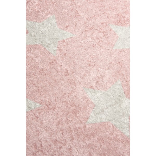Tappeto rosa antiscivolo per bambini Stars, 140 x 190 cm - Conceptum Hypnose-image-2