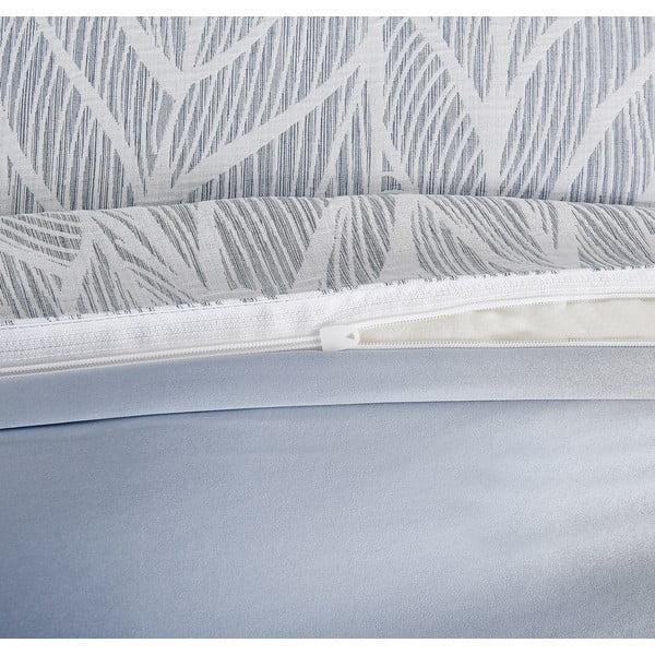 Biancheria da letto singola jacquard blu 140x200 cm Florida - My House-image-3