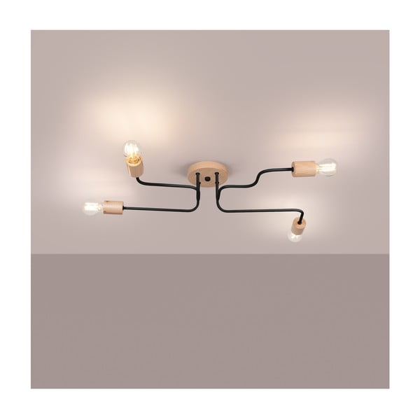 Plafoniera nera/di colore naturale 58x75 cm Dazzle – Sollux-image-1