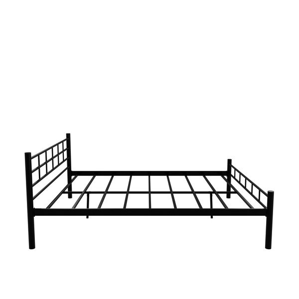 Letto matrimoniale nero in metallo con doghe 160x200 cm K70 - Kalune Design-image-3