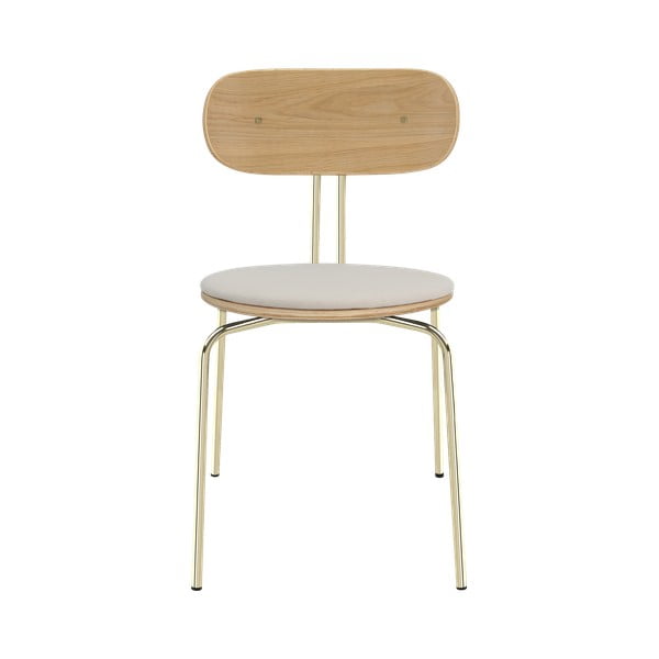 Sedie da pranzo in crema e oro Curious - UMAGE-image-2