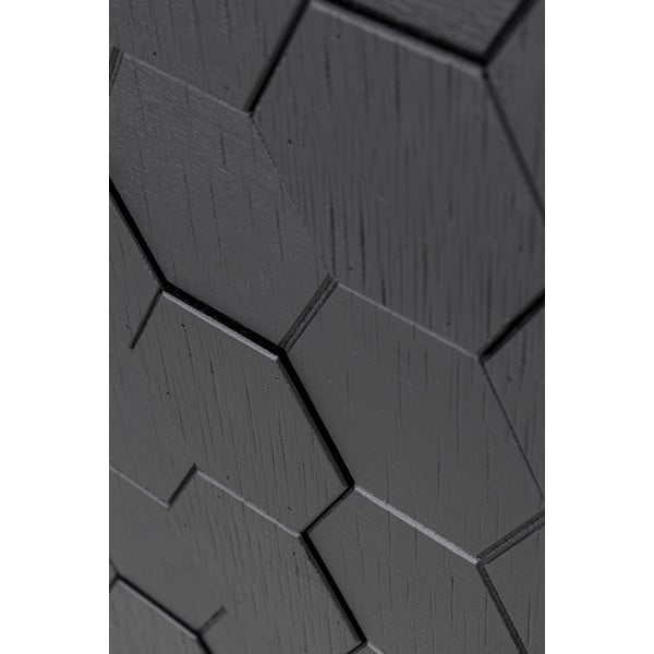 Cassettiera bassa in pino nero 140x58 cm Linc - White Label-image-3