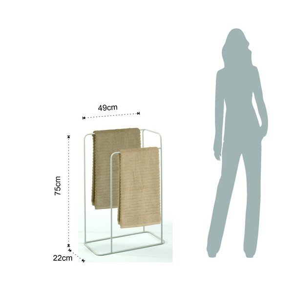 Porta asciugamani in acciaio bianco Madi - Tomasucci-image-2