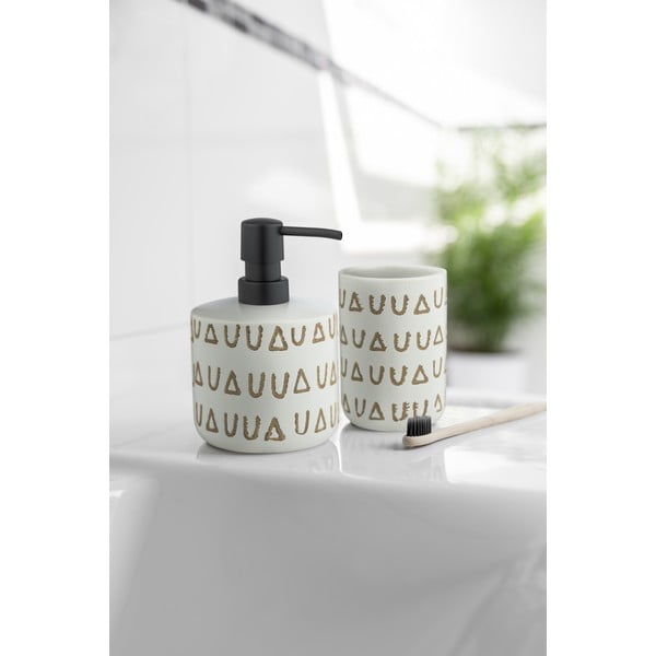Tazza in ceramica beige per spazzolini da denti Avila - Wenko-image-1