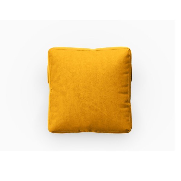 Cuscino in velluto giallo per divano componibile Rome Velvet - Cosmopolitan Design-image-1