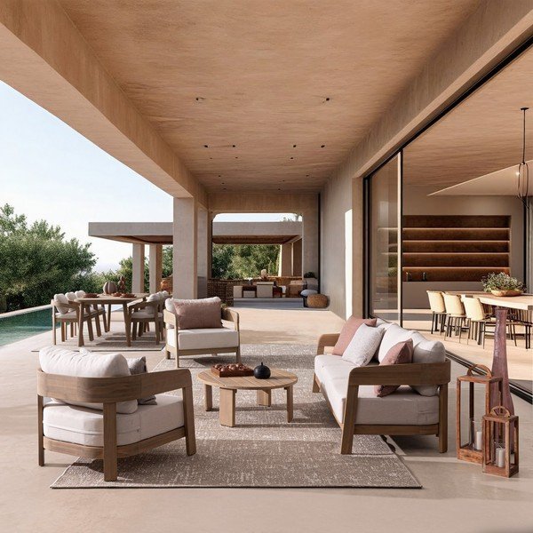 Tavolino da giardino in acacia massiccia 80x100 cm Pablo – Bizzotto-image-1