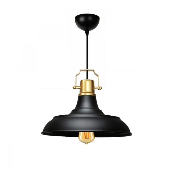 Lampadario nero con paralume in metallo ø 25 cm Tarsus – Opviq lights