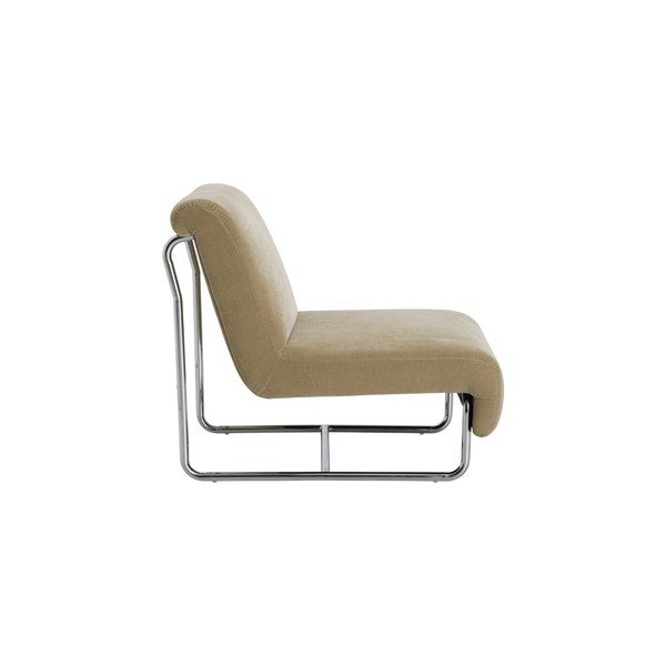 Poltrona beige con rivestimento in ciniglia Kallina – Ellos Home-image-3