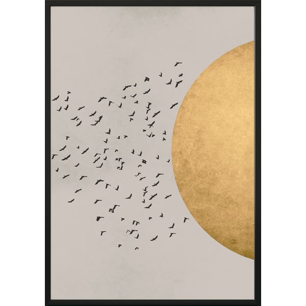 Poster da parete in cornice UCCELLI/SILHOUTTE, 40 x 50 cm Birds Silhouette - DecoKing