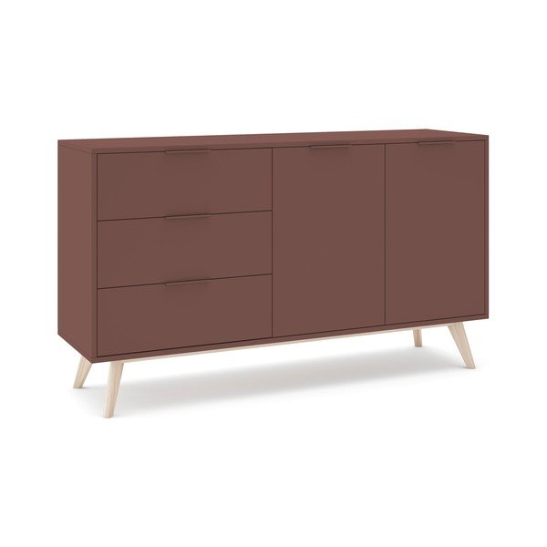 Credenza color terracotta opaca 140x81x40 cm Campus – Marckeric