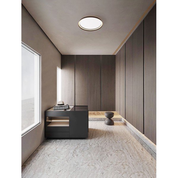 Plafoniera LED marrone in alluminio con intensità regolabile Ormi – Nova Luce-image-1