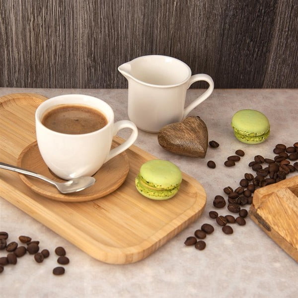 Set di 6 tazze in porcellana bianca da 125 ml Whiteline - Orion-image-1