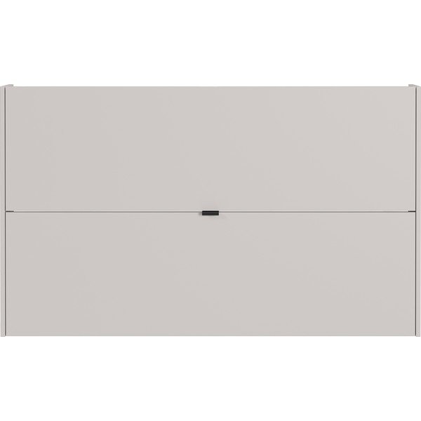 Scarpiera color crema con effetto rovere con ante ribaltabili/da parete 140x83x18 cm Ameca – Germania-image-2