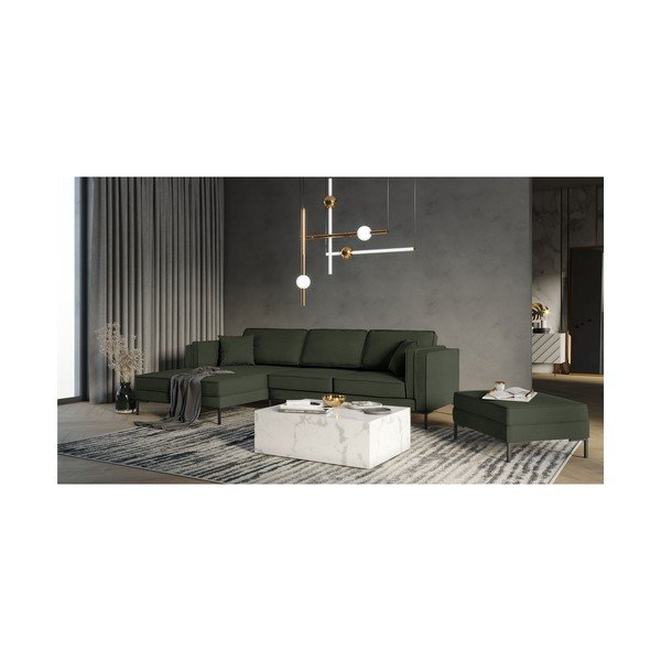 Divano angolare verde scuro, angolo sinistro Attilio - Milo Casa-image-4