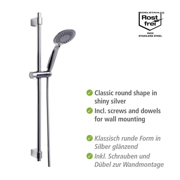 Set doccia in acciaio inox argento lucido 66 cm Young - Wenko-image-3