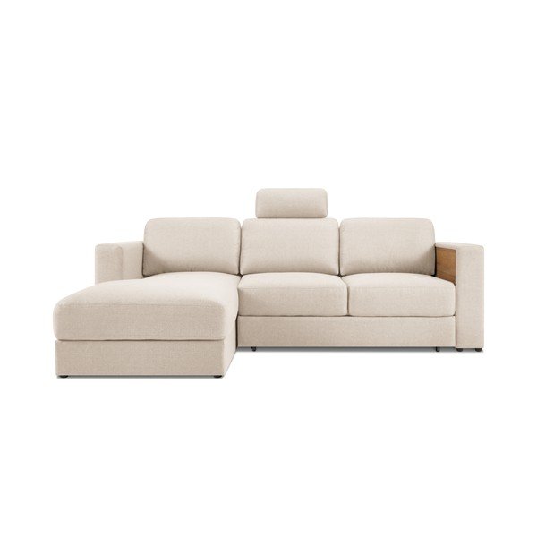 Divano letto angolare beige chiaro, angolo sinistro Herve - Interieurs 86-image-3
