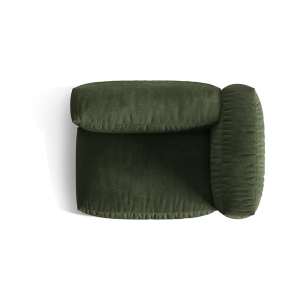 Parte divano componibile verde (con penisola a destra) con rivestimento in velluto Martina – Micadoni -image-3