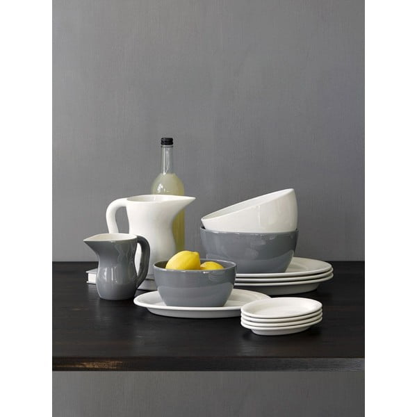 Ciotola ovale bianca in gres, 22 x 13,5 cm Ursula - Kähler Design-image-1