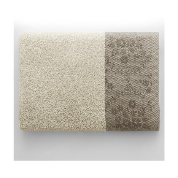 Asciugamano beige in spugna di cotone 70x140 cm Crea - AmeliaHome-image-3