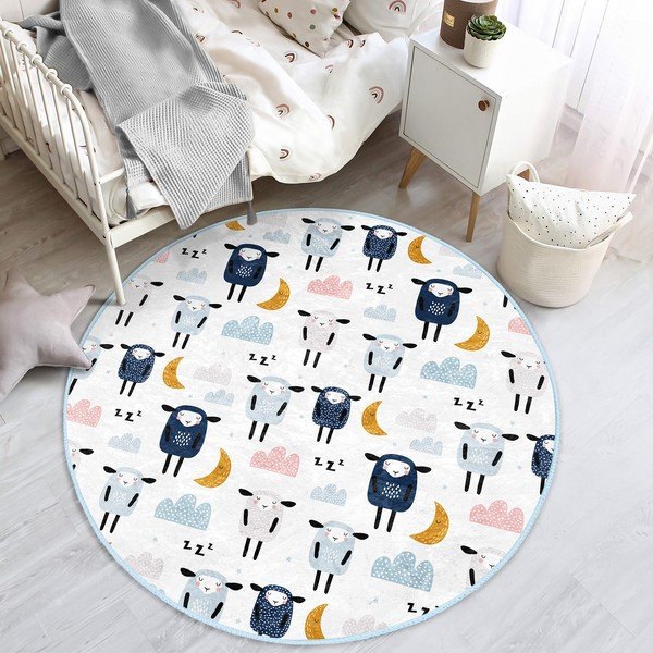 Tappeto bianco per bambini ø 120 cm Comfort - Mila Home-image-4