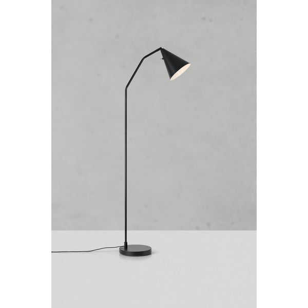 Lampada da terra LED nera con paralume in metallo e intensità regolabile (altezza totale 144 cm) Funil – Markslöjd-image-3