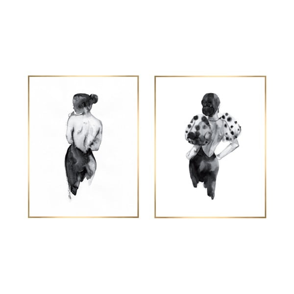 Set di dipinti 2 pz 30x40 cm Woman Sketch – knor