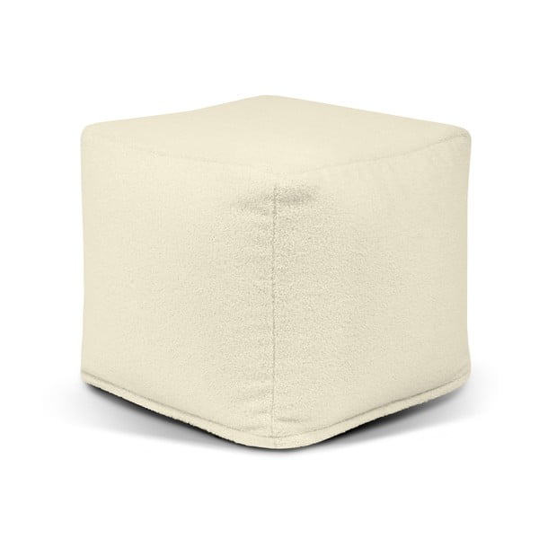 Puof a sacco color crema con rivestimento in bouclé Up! MooG – SLOWDOWN-image-3