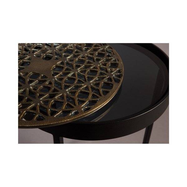 Tavolo contenitore in metallo , ⌀ 33 cm Sari - Dutchbone-image-4