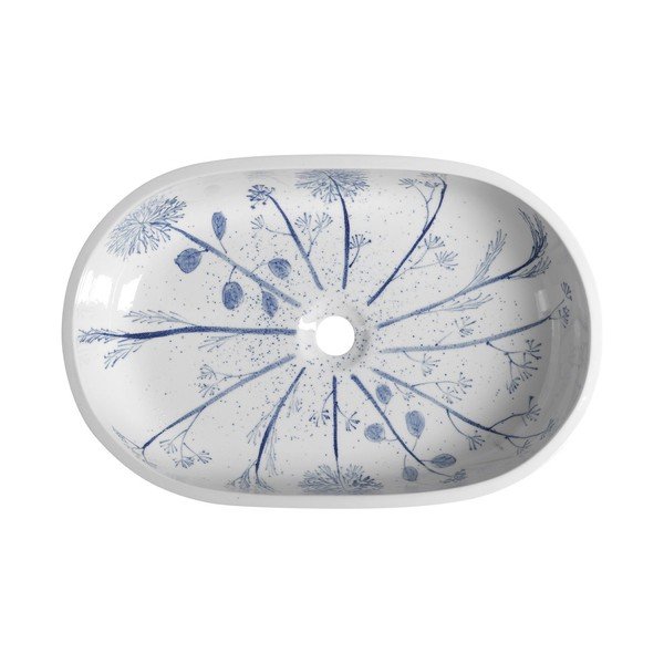 Lavabo bianco in ceramica 60x40 cm Priori – Sapho-image-2
