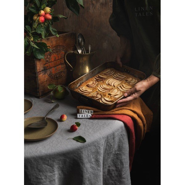 Tovaglia di lino 140x140 cm Light Grey - Linen Tales-image-1