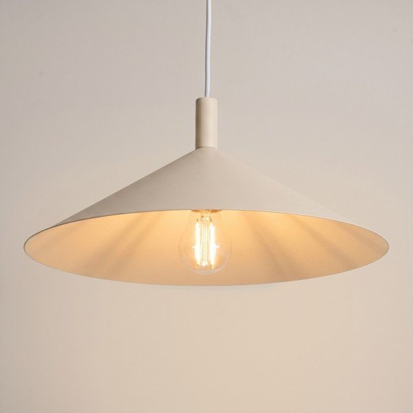 Lampadario beige in acciaio ø 40 cm Zylo – Sollux-image-2