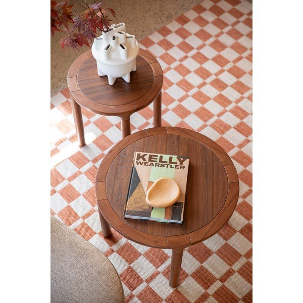 Tavolino rotondo con effetto rovere ø 45 cm Storm – Zuiver-image-1